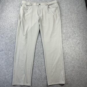 Greg Norman Pants Mens 38x32 Gray Golf Performance Stretch Five Pocket Casual